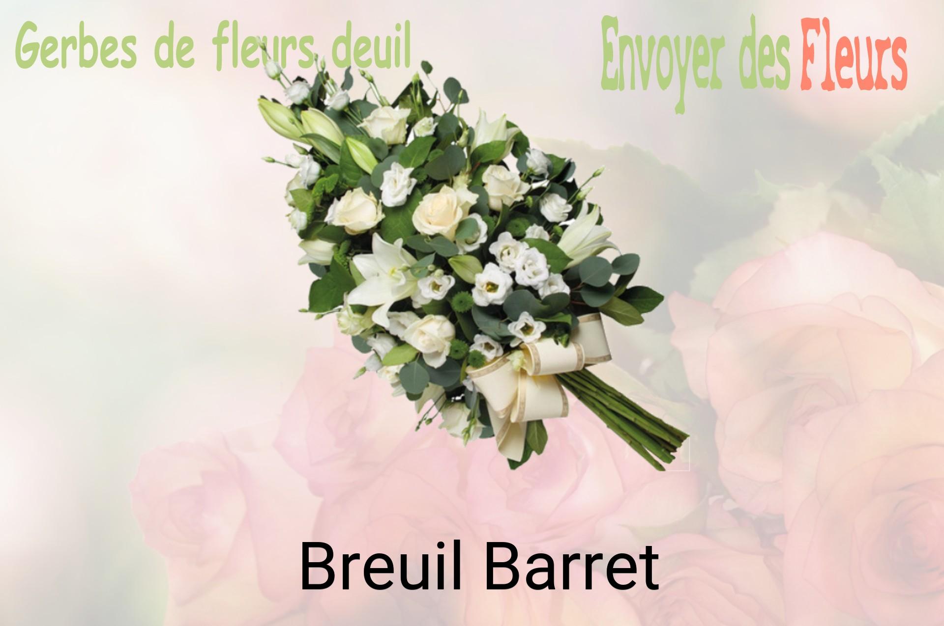 Gerbe de fleurs de deuil livrée à Breuil-Barret